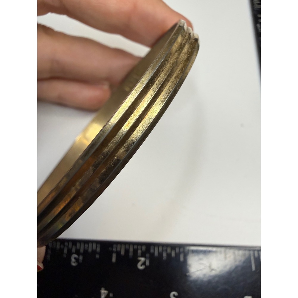 Sarah Coventry Gold Tone Ribbed Bangle Bracelet Stamped Sarah Vintage Jewelry